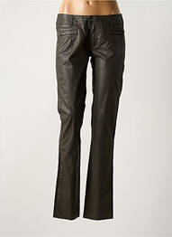 Pantalon slim taille basse taille basse marron IKKS femme
