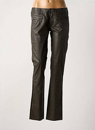 Pantalon slim taille basse taille basse marron IKKS femme