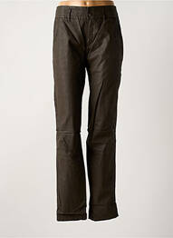 Pantalon droit stretch taille normale marron ONE STEP femme