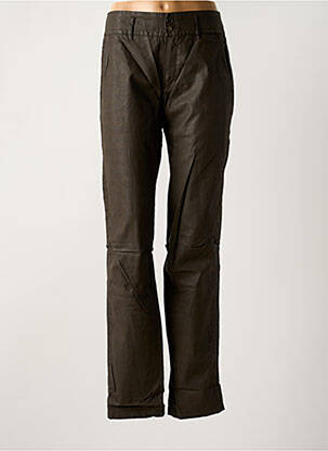 Pantalon droit stretch taille normale marron ONE STEP femme