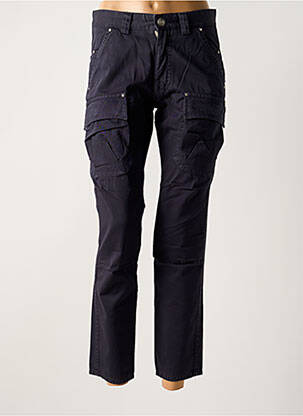 Pantalon cargo tissage popeline taille normale bleu MY PANTS femme