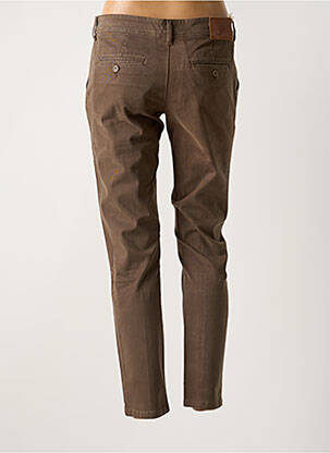 Pantalon chino tissage popeline taille normale marron NFY femme