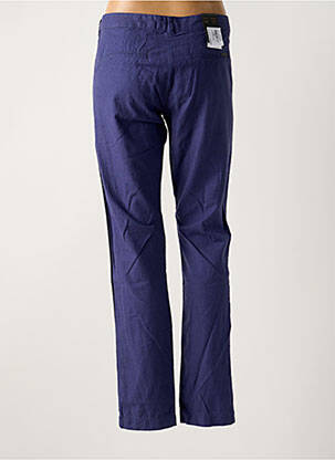 Pantalon chino broderie galons latéraux taille basse bleu MAISON SCOTCH femme