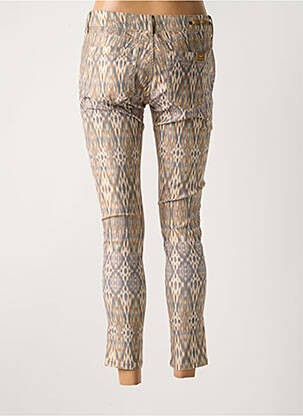 Pantalon 7/8 taille haute taille haute beige CORLEONE femme