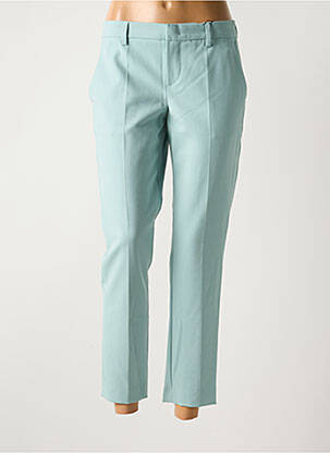 Pantalon 7/8 coupe cigarette taille basse bleu SET femme