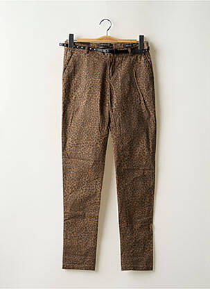 Pantalon chino taille basse taille basse marron MAISON SCOTCH femme