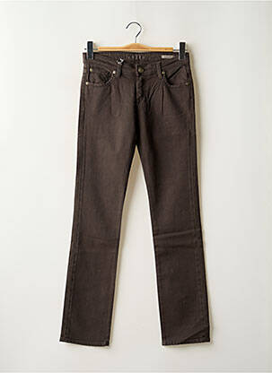 Jeans coupe slim taille basse taille basse marron purple and pink femme