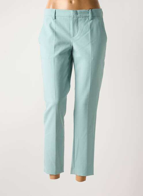 Pantalon 7/8 coupe cigarette taille basse bleu SET femme