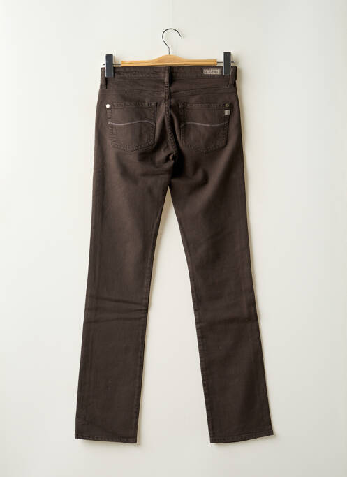 Jeans coupe slim marron purple and pink pour femme