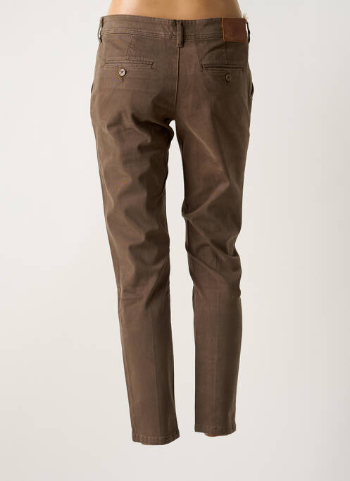 Pantalon chino marron NFY pour femme