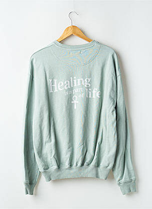 Sweat-shirt sérigraphie manches longues vert STANLEY & STELLA femme