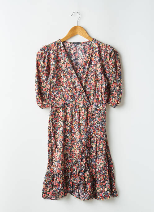Robe courte manches 3/4 manches 3/4 orange OYSHO femme