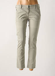 Pantalon 7/8 stretch taille basse gris DONOVAN femme
