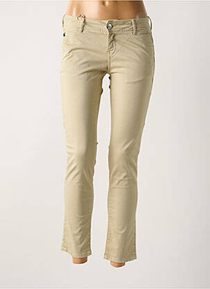 Pantalon 7/8 stretch taille basse beige DONOVAN femme