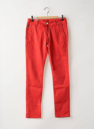 Pantalon 7/8 stretch rouge DONOVAN femme