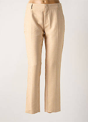 Pantalon slim taille normale taille normale beige REIKO femme