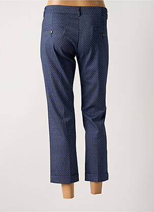 Pantalon 7/8 taille haute taille haute bleu REIKO femme