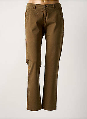 Pantalon chino taille basse taille basse vert REIKO femme