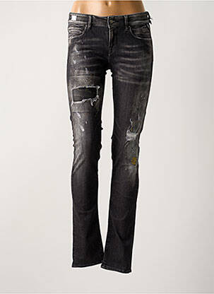 Jeans coupe slim effet usé délavé taille basse noir REPLAY femme