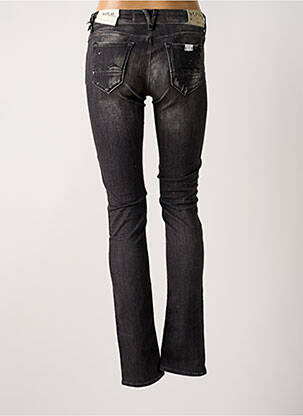 Jeans coupe slim effet usé délavé taille basse noir REPLAY femme