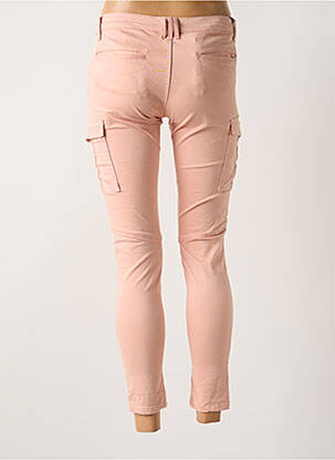 Pantalon cargo slim taille basse rose TEDDY SMITH femme