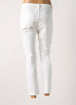 Pantalon slim tissage popeline taille normale blanc TEDDY SMITH femme