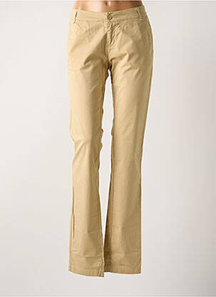 Pantalon chino taille basse taille basse beige TEDDY SMITH femme