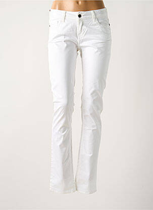 Pantalon slim taille basse taille basse blanc TEDDY SMITH femme