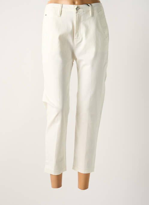 Pantalon 7/8 tissage popeline taille normale beige G STAR femme