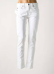Pantalon slim tissage popeline taille normale blanc BREIZH ANGEL femme