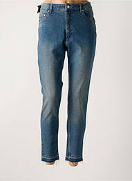 Jeans coupe slim stretch taille haute bleu CHEAP MONDAY femme