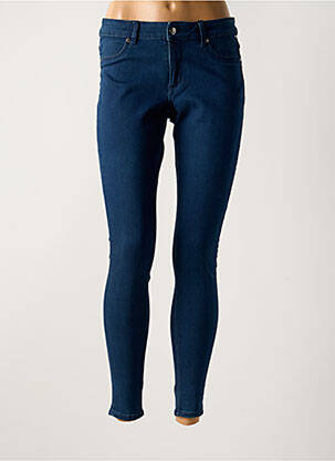 Jeans skinny tissage brut taille haute bleu CHEAP MONDAY femme