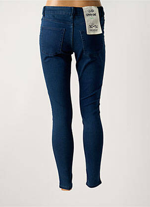 Jeans skinny tissage brut taille haute bleu CHEAP MONDAY femme