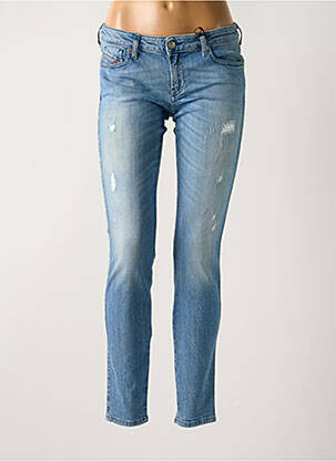 Jeans coupe slim effet usé délavé taille basse bleu DIESEL femme
