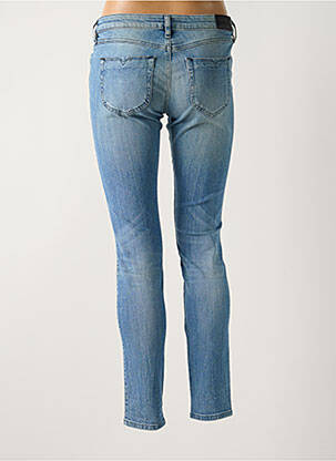 Jeans coupe slim effet usé délavé taille basse bleu DIESEL femme