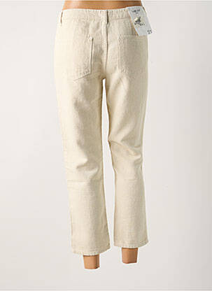 Pantalon 7/8 fermeture zippée sous rabat boutonné taille normale beige LAB DIP PARIS femme