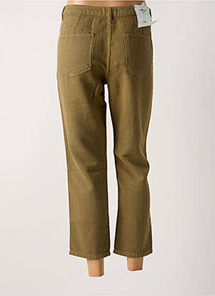 Pantalon 7/8 fermeture zippée sous rabat boutonné taille normale vert LAB DIP PARIS femme