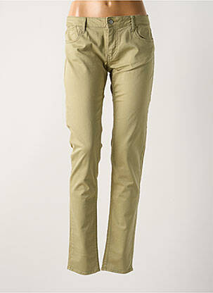 Pantalon slim taille basse taille basse vert LE TEMPS DES CERISES femme