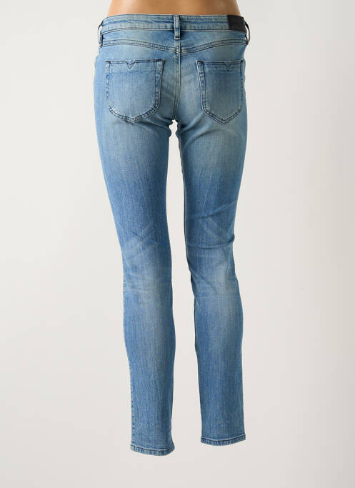 Jeans coupe slim effet usé délavé taille basse bleu DIESEL femme