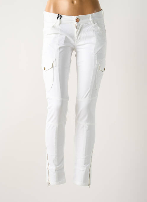 Pantalon cargo blanc FIVE PM pour femme