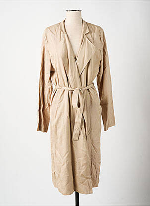 Trench tissage popeline sans capuche beige GRACE & MILA femme