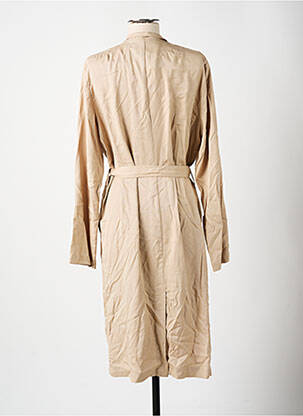 Trench tissage popeline sans capuche beige GRACE & MILA femme