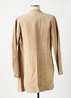 Manteau long coupe cintrée sans capuche beige OAKWOOD femme