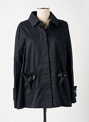 Trench tissage popeline sans capuche bleu GRACE & MILA femme