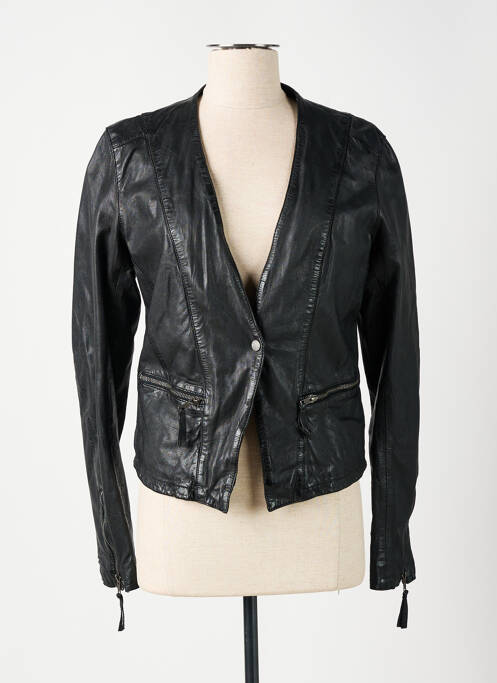 Veste en cuir noir OAKWOOD pour femme