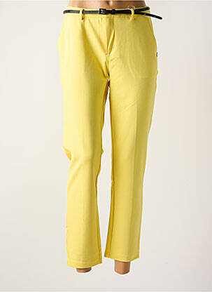 Pantalon 7/8 stretch taille normale jaune MAISON SCOTCH femme