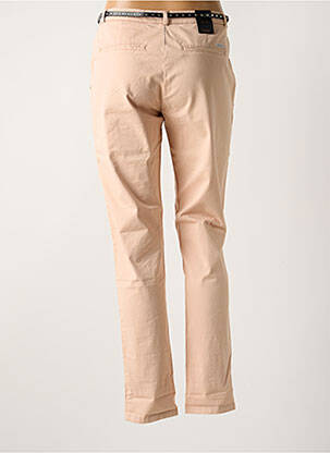 Pantalon chino fermeture zippée sous rabat avec crochet taille normale rose MAISON SCOTCH femme