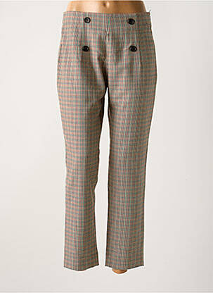 Pantalon droit stretch taille normale marron MAISON SCOTCH femme
