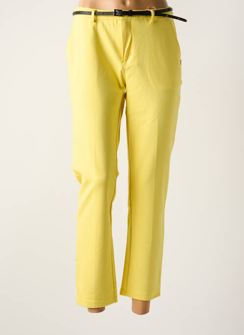 Pantalon 7/8 stretch taille normale jaune MAISON SCOTCH femme
