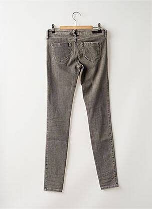 Jeans skinny effet usé délavé taille basse gris DIESEL femme
